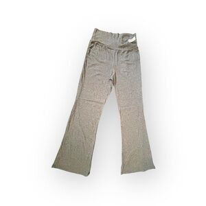 Atelier by Kirious Ribbed Knit Lounge Pants Gray Wide Leg Size XL